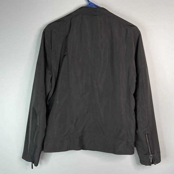 ZARA Black Moto Jacket Pockets Lightweight Zip Front Baddie *As is* Size S - Picture 6 of 11